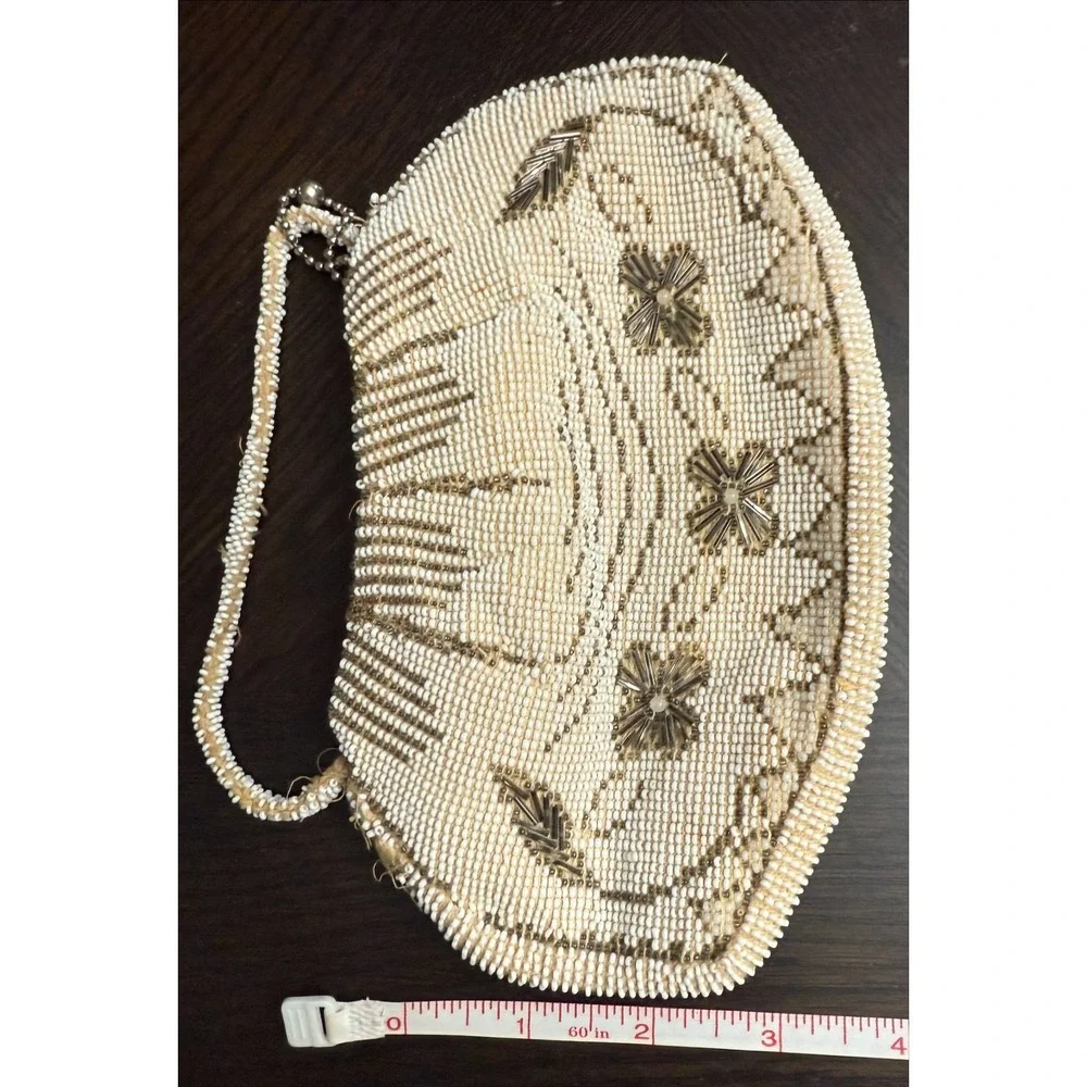 Vintage Beaded Handbag Evening Bag Clutch Purse Wedding Party‎ Floral